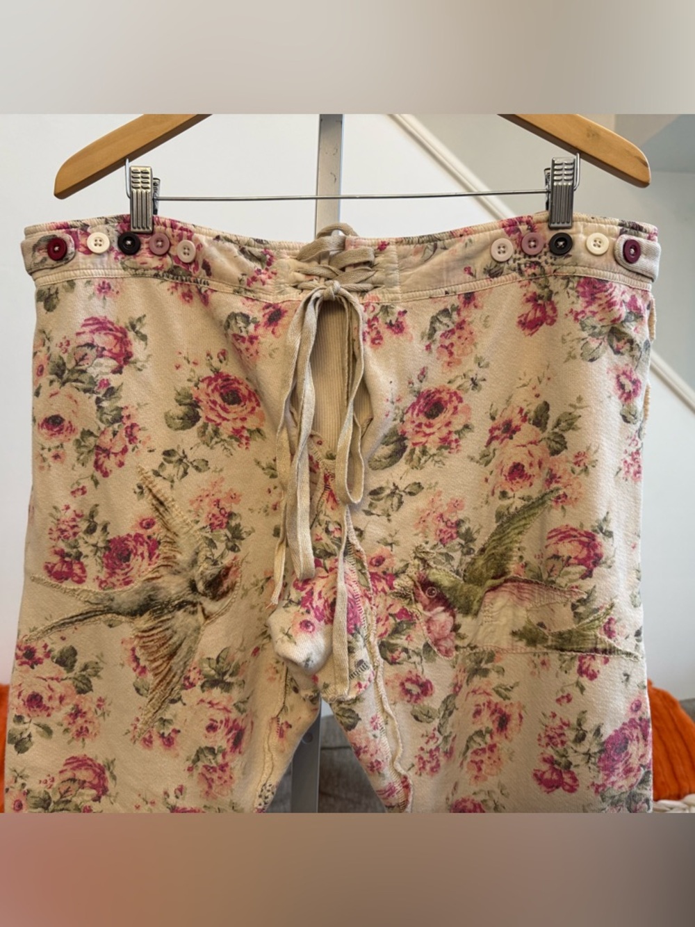 ❣️🆕Magnolia Pearl Floral Underjohns Pants Bird Appliqué Cupid Rose One Size❣️ - Picture 8 of 11